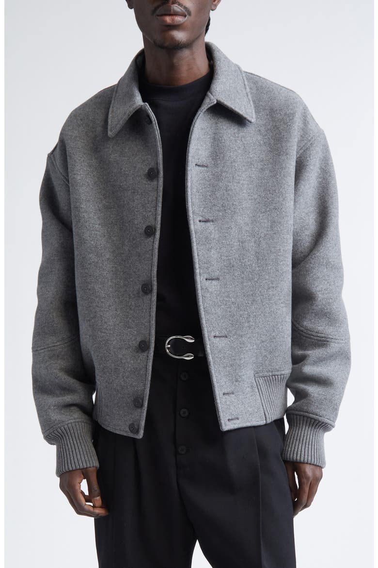 Le Feltro Bomber Jacket, Main, color, GREY