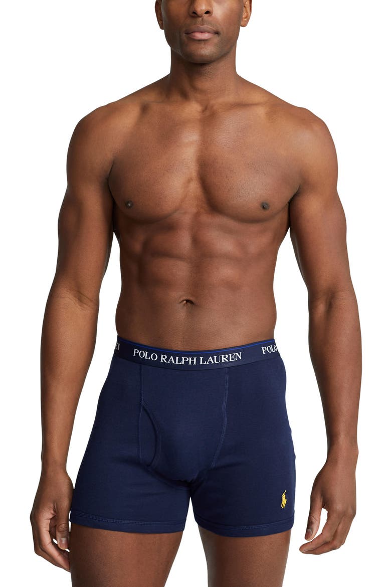 Assorted 3-Pack Cotton Boxer Briefs, Alternate, color, NAVY YELLOW ROYAL