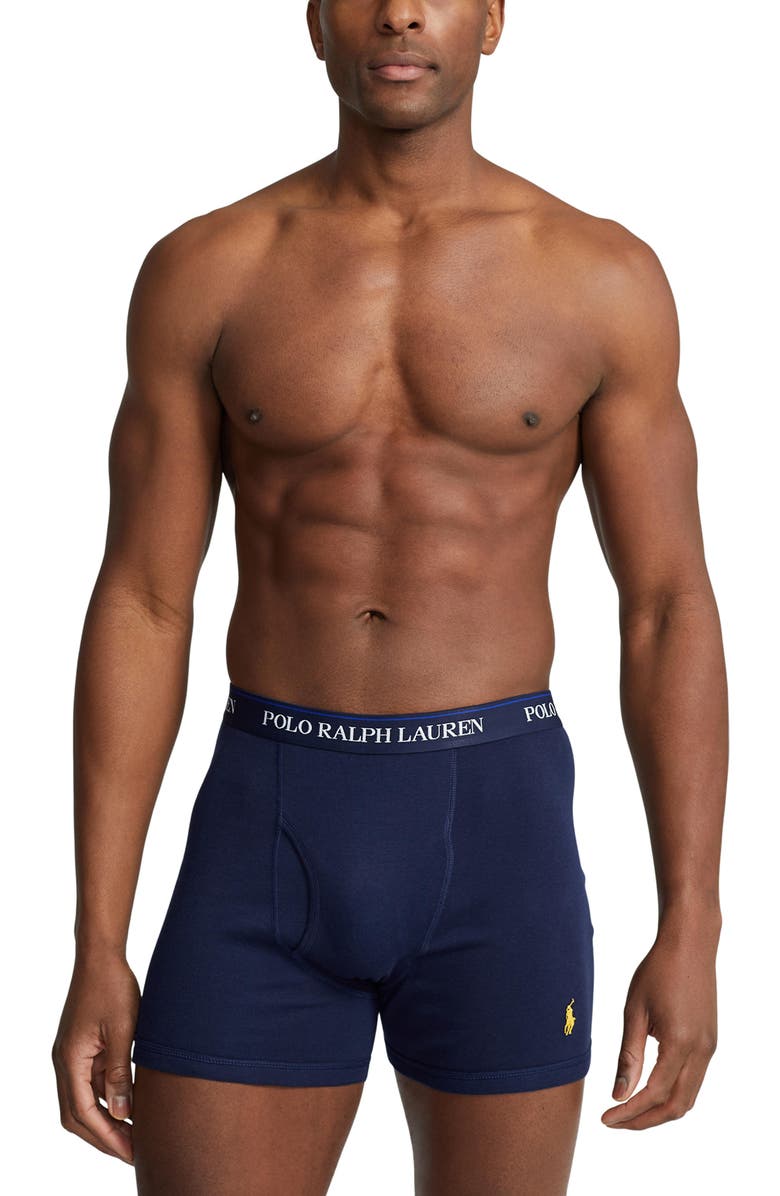 Polo Ralph Lauren Assorted 3-Pack Cotton Boxer Briefs, Alternate, color,