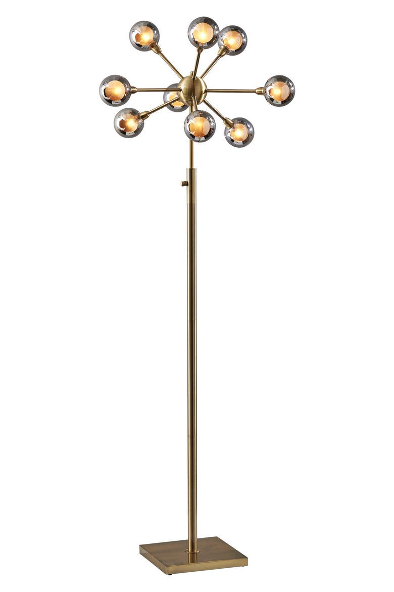 Starling LED Floor Lamp, Main, color, ANTIQUE BRASS