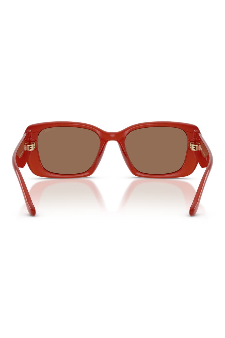 54mm Square Sunglasses, Alternate, color, MILKY BURNT ORANGE / BROWN