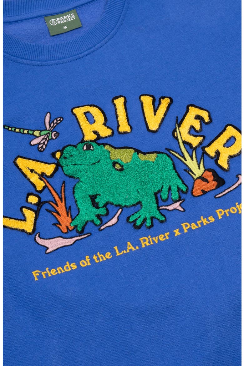 LA River Toadally Crewneck, Alternate, color, Pacific Blue