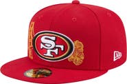 New Era Men's New Era Scarlet San Francisco 49ers State Stitch 59FIFTY Fitted Hat