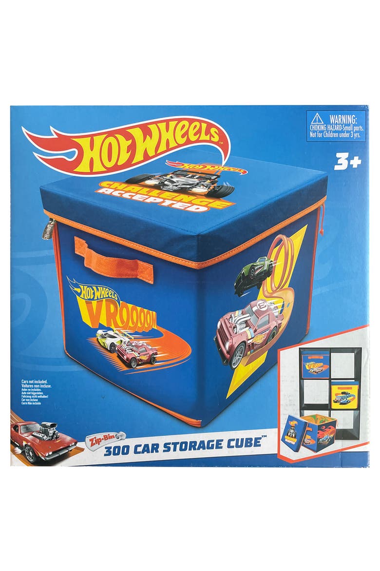 Hot Wheels 300 Car Storage Cube Bin & Playmat, Alternate, color, Multicolored