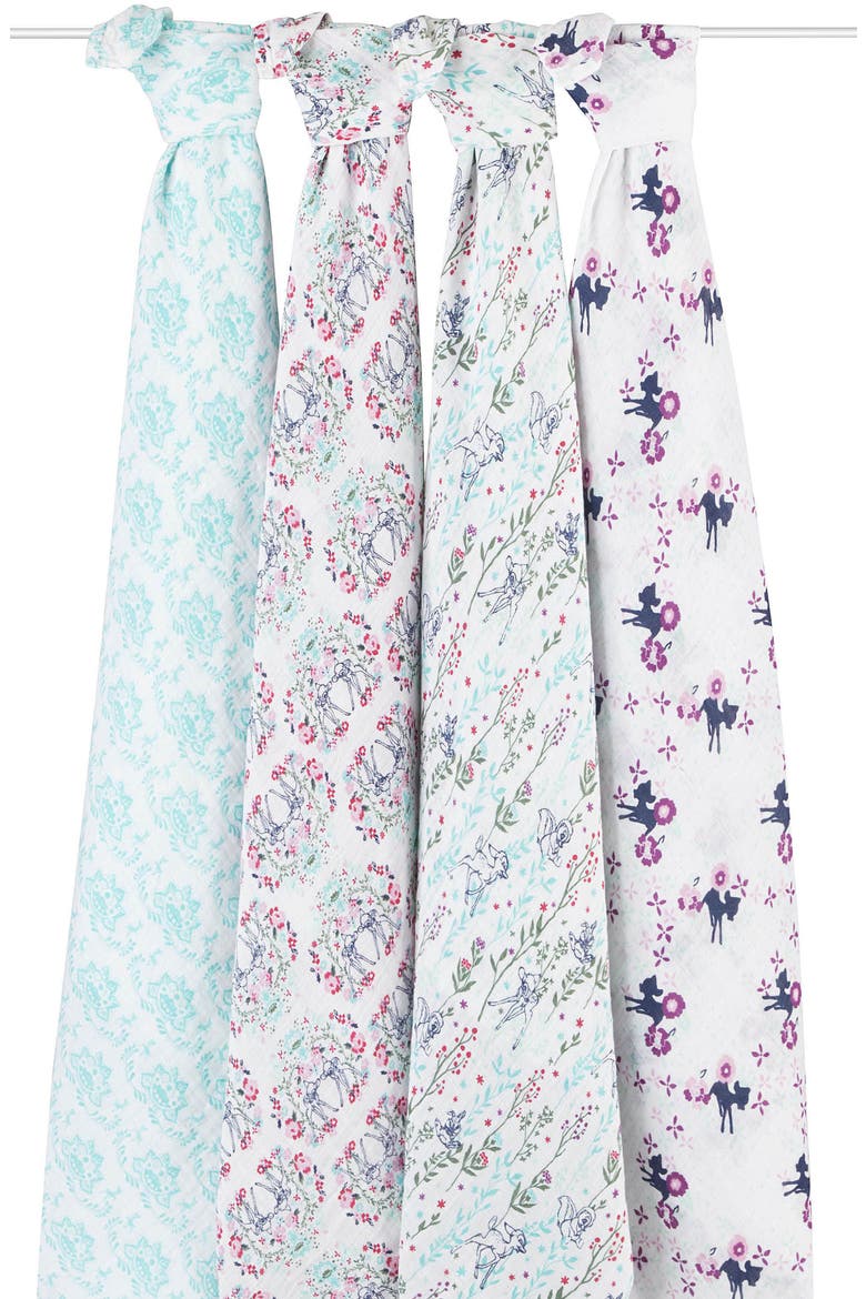 Set of 4 Disney Swaddles, Alternate, color, BAMBI