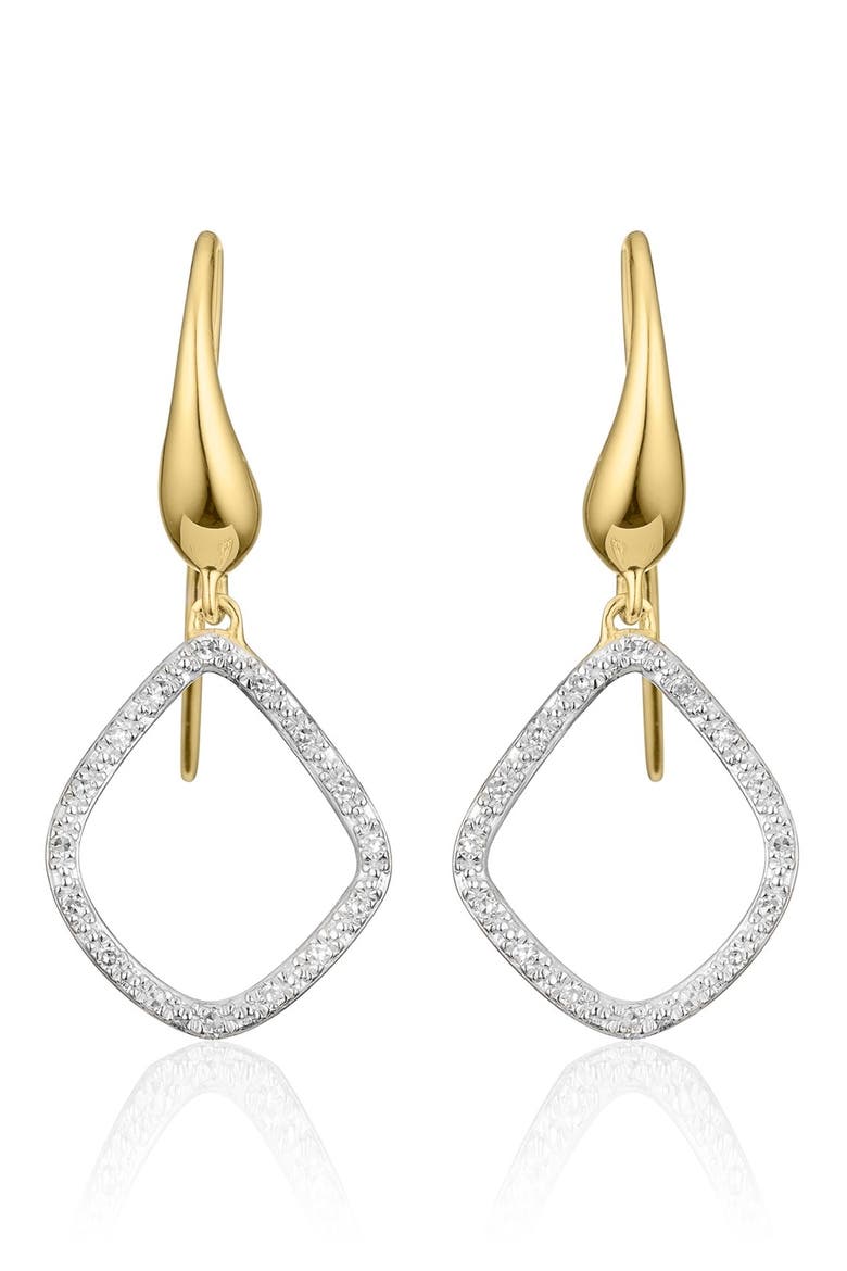 Riva Kite Diamond Drop Earrings, Main, color, GOLD