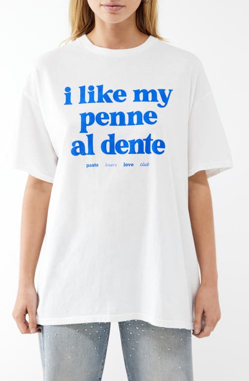 BDG Urban Outfitters Al Dente Oversize Cotton Graphic T-Shirt in White 