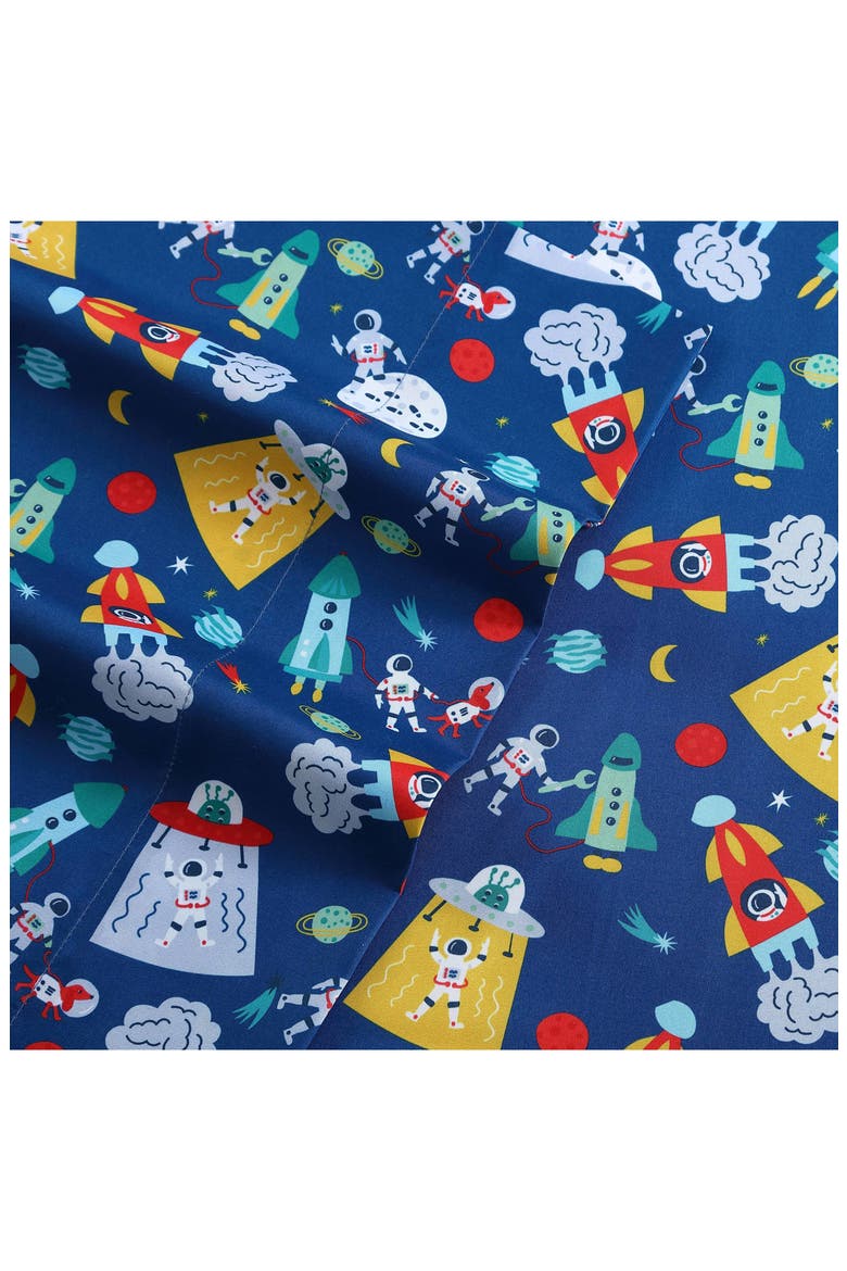 Space Print Microfiber Sheet Set, Alternate, color, BLUE