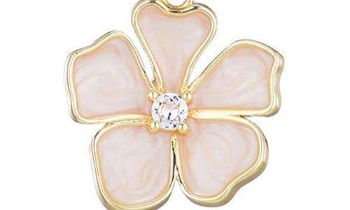 Adornia Mother-of-pearl & Cubic Zirconia Flower Pendant Necklace In Gold
