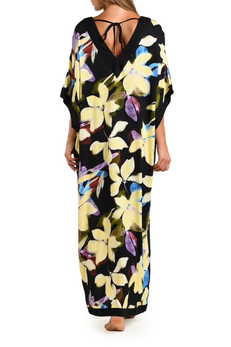 Afterglow Maxi Caftan Cover-Up, Alternate, color, BLACK MULTI