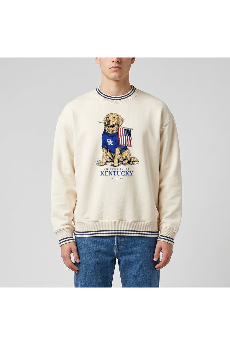 Unisex Uscape Apparel Cream Kentucky Wildcats Americana Good Boy Ribbed Premium Sweatshirt, Main, color, Cream