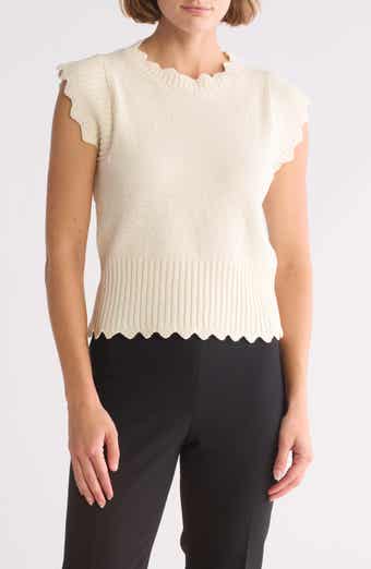 ELIE ELIE TAHARI Scallop Edge Sweater