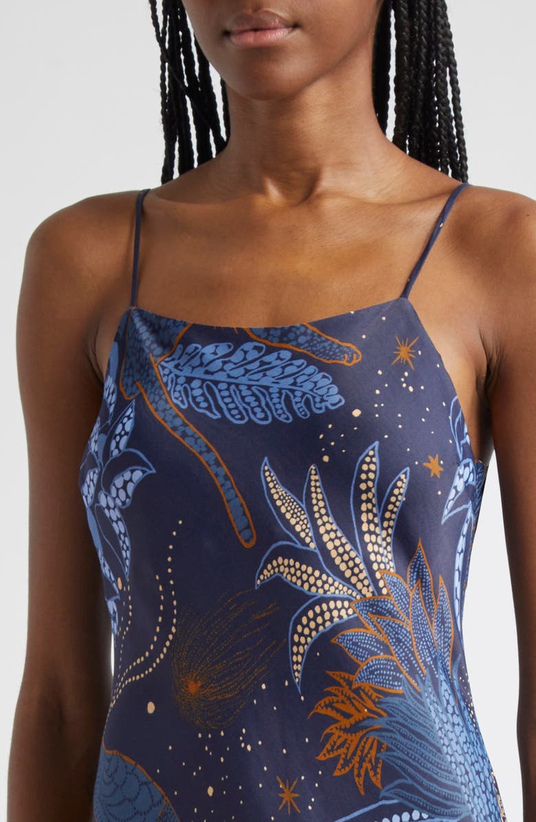 FARM Rio Night Jungle Bias Cut Maxi Slipdres, Alternate, color, 