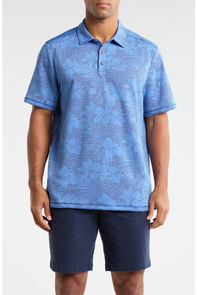 Costa Wave Twilight Canopy Seersucker Stripe IslandZone® Polo, Main, color, BERING BLUE