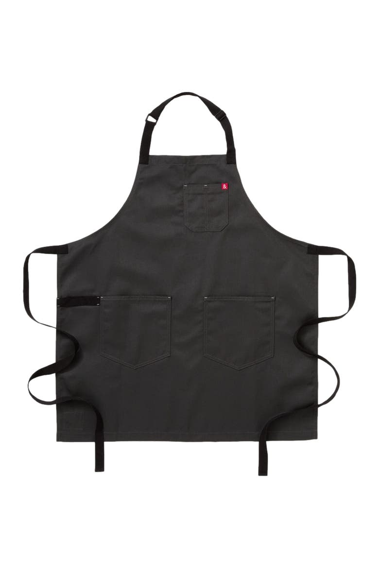 The Essential Apron - Char Grey Cotton Canvas, Main, color, Char