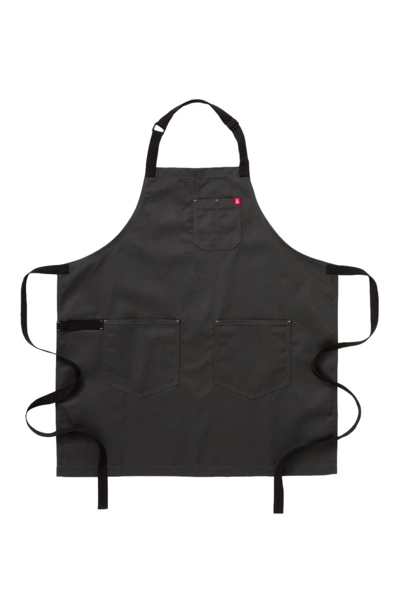 Hedley & Bennett The Essential Apron - Char Grey Cotton Canvas, Main, color, Char