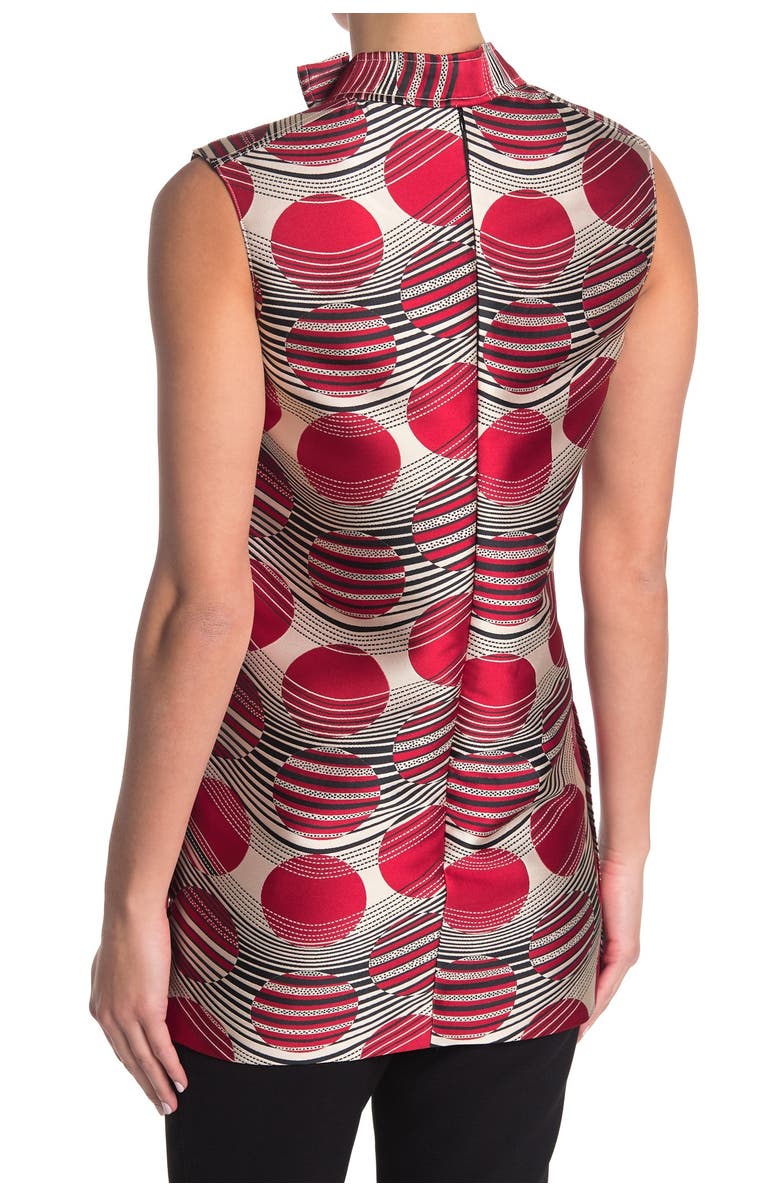 RED Valentino Circle Tie Neck Top, Alternate, color, 