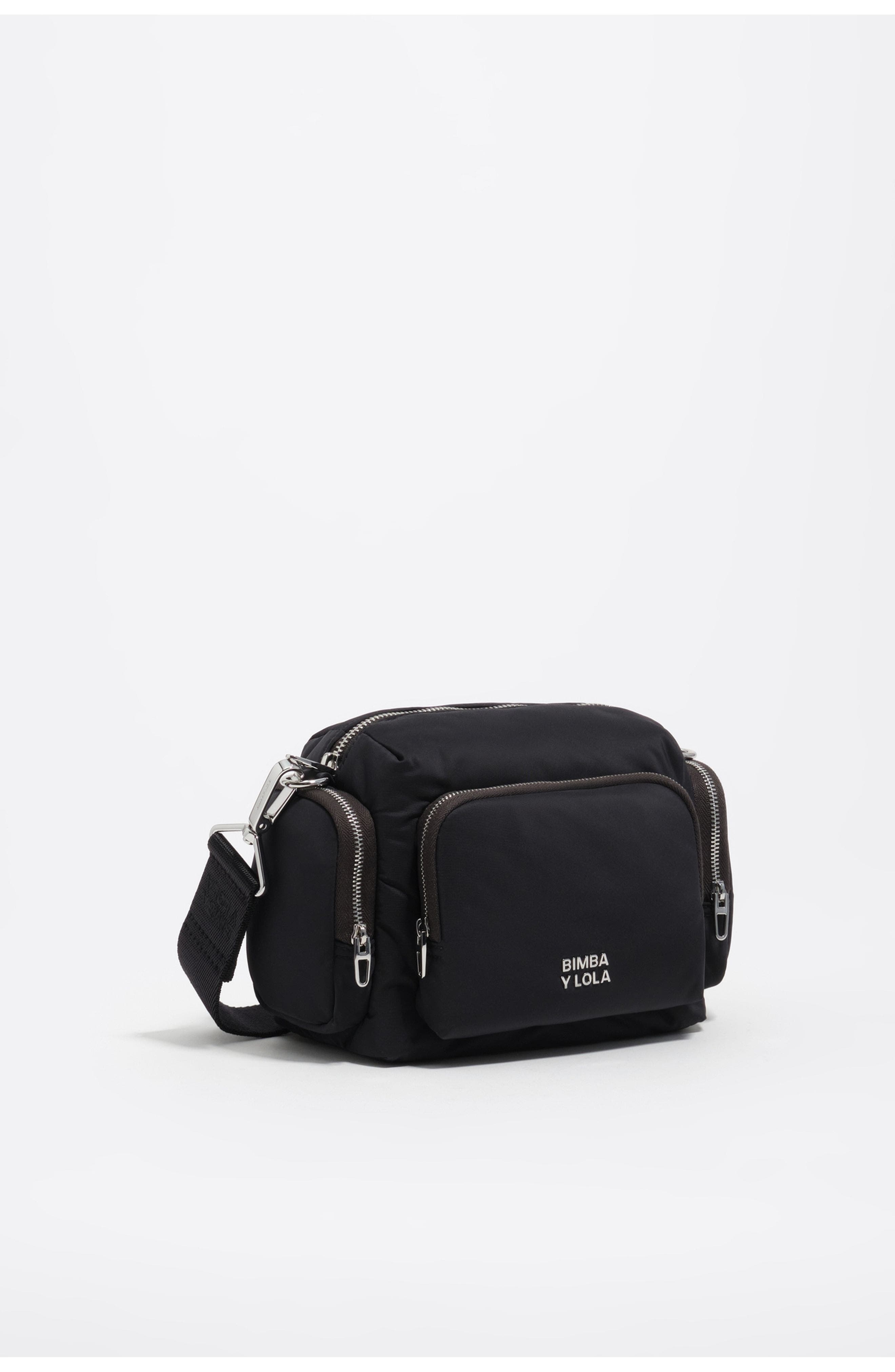 Bimba y Lola Compact Nylon Pocket Bag, Main, color, Dark Anthracite