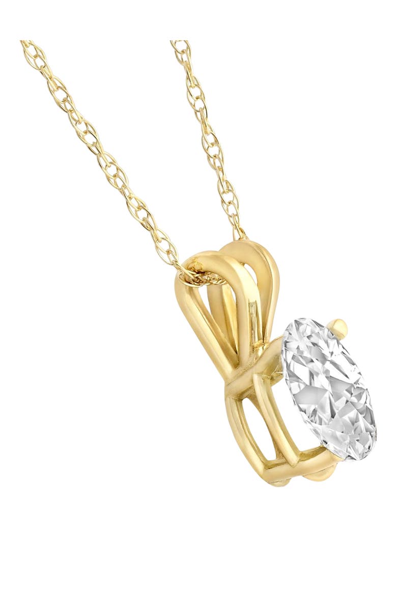Bliss Diamond 1/2Ct Lab Grown Oval Diamond Solitaire Pendant 14k Gold Necklace, Alternate, color, 