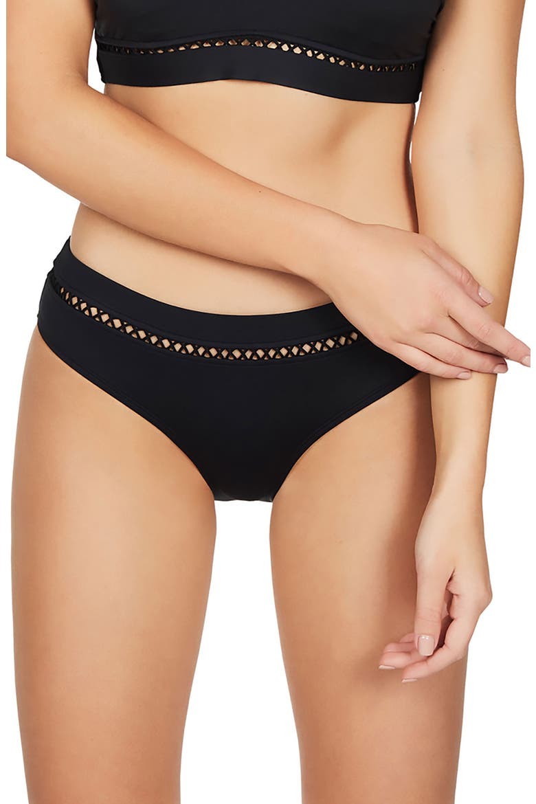 Lace Bikini Bottoms, Main, color, BLACK