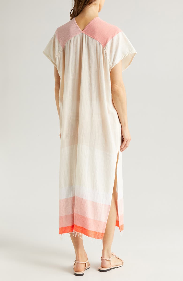 lemlem Gasira Deep V-Neck Cover-Up Caftan, Alternate, color,