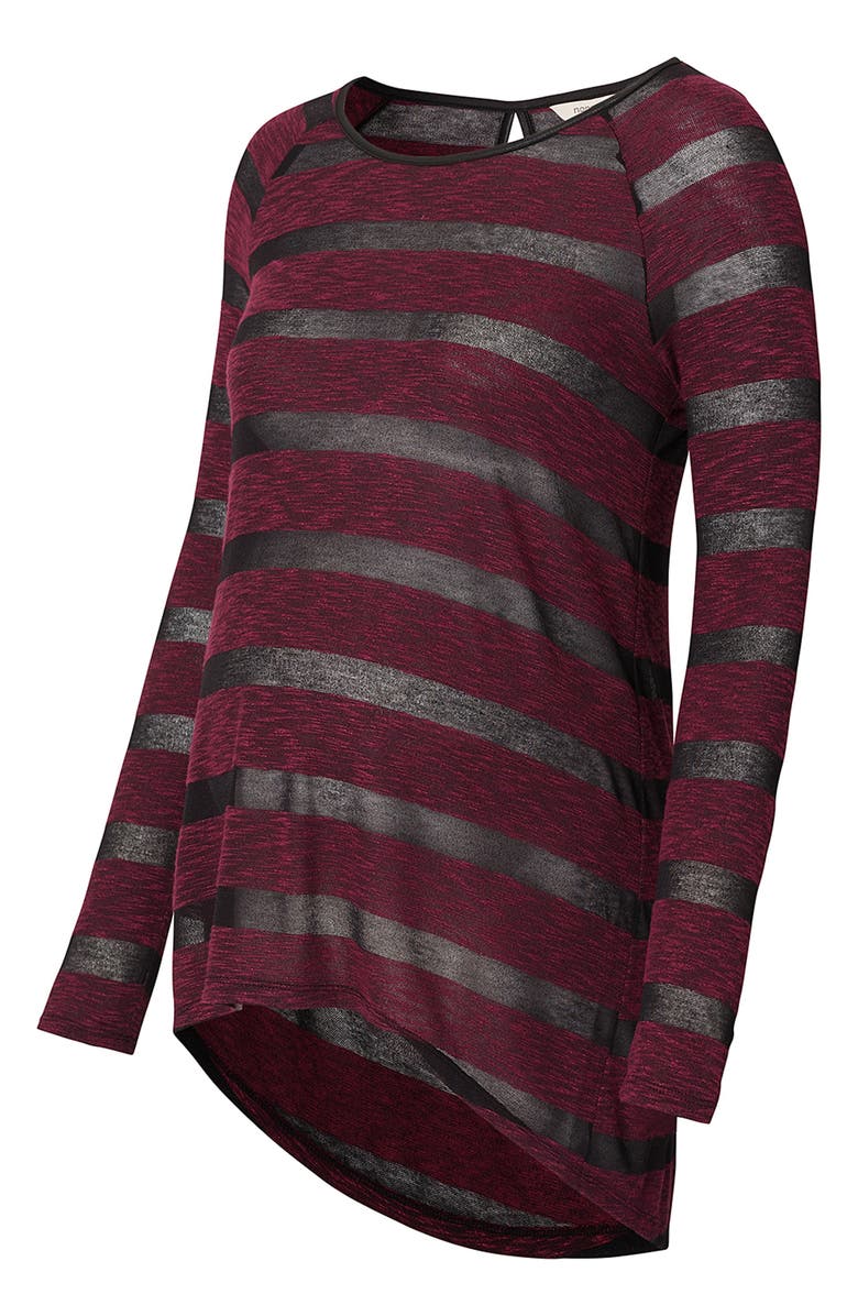 Noppies Stripe Maternity Tunic, Alternate, color, 