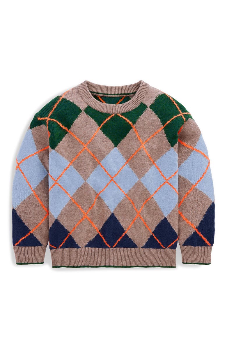 Kids' Argyle Sweater, Main, color, STONE MELANGE