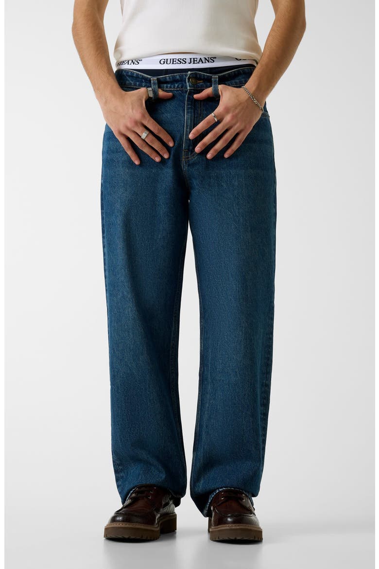 G18 Relaxed Straight Leg Jeans, Main, color, BLUE