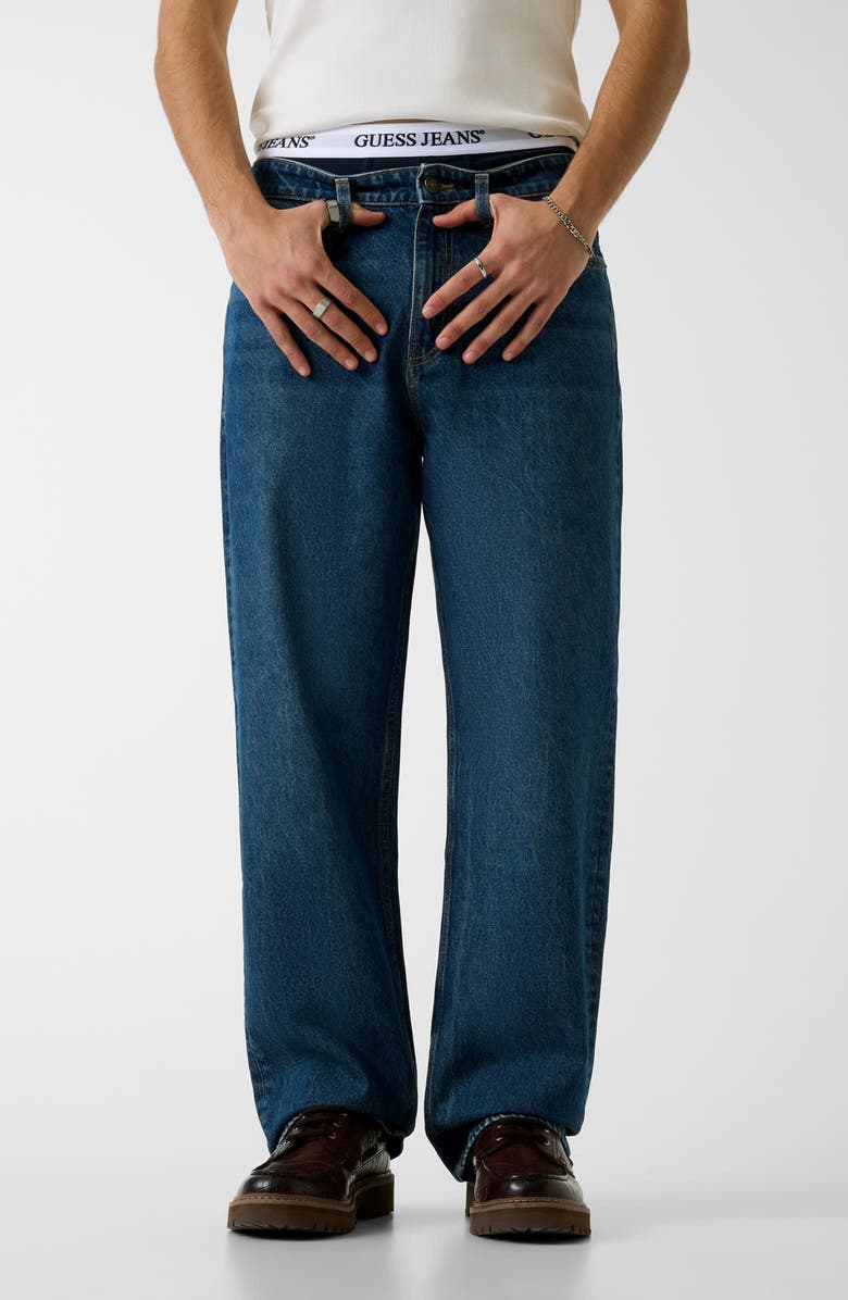 GUESS G18 Relaxed Straight Leg Jeans, Main, color, Blue
