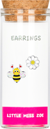 Little Miss Zoe Kids' Sterling Silver Bumblebee/Flower Stud Earrings in Gift Bottle