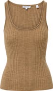 Veronica Beard Burke Merino Wool Rib Sweater Tank