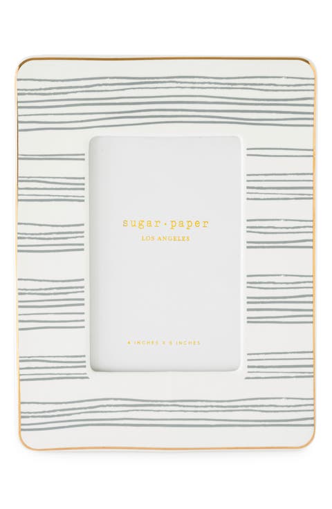 Stripe Ceramic 4 x 6-Inch Picture Frame