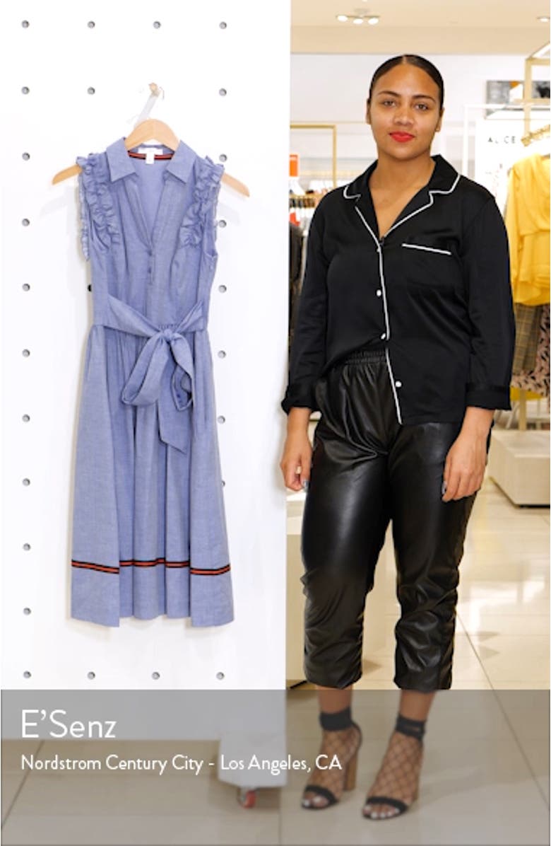 Ruffle Trim Shirtdress, sales video thumbnail