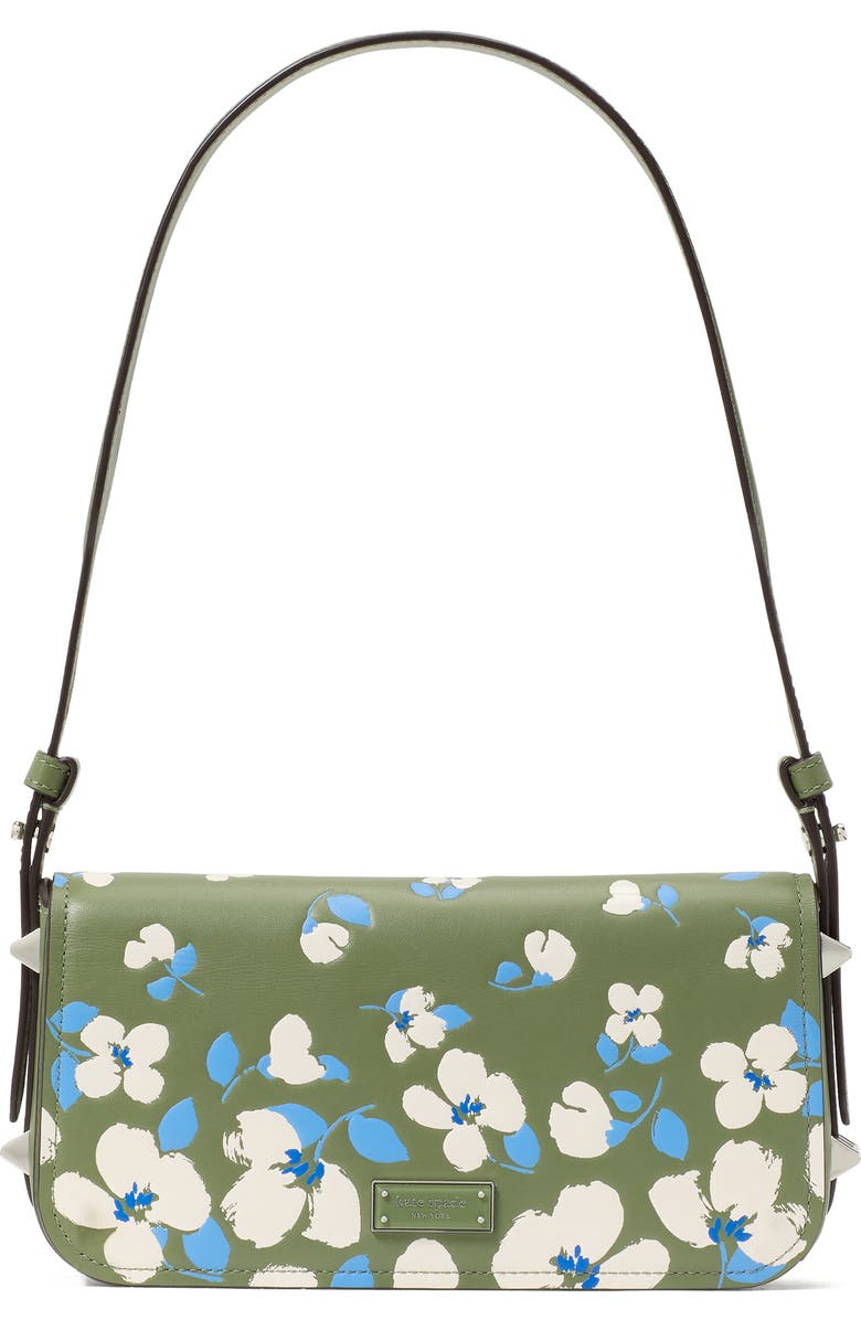 Kate Spade New York liv painterly bouquet embossed leather shoulder bag, Main, color,