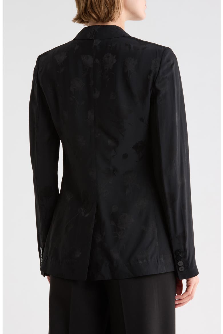 Grinson Rose Jacquard Blazer, Alternate, color, BLACK