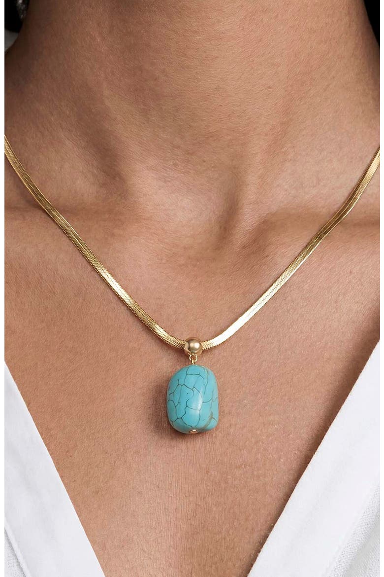 Cultured Baroque Pearl Pendant Necklace, Alternate, color, TURQUOISE