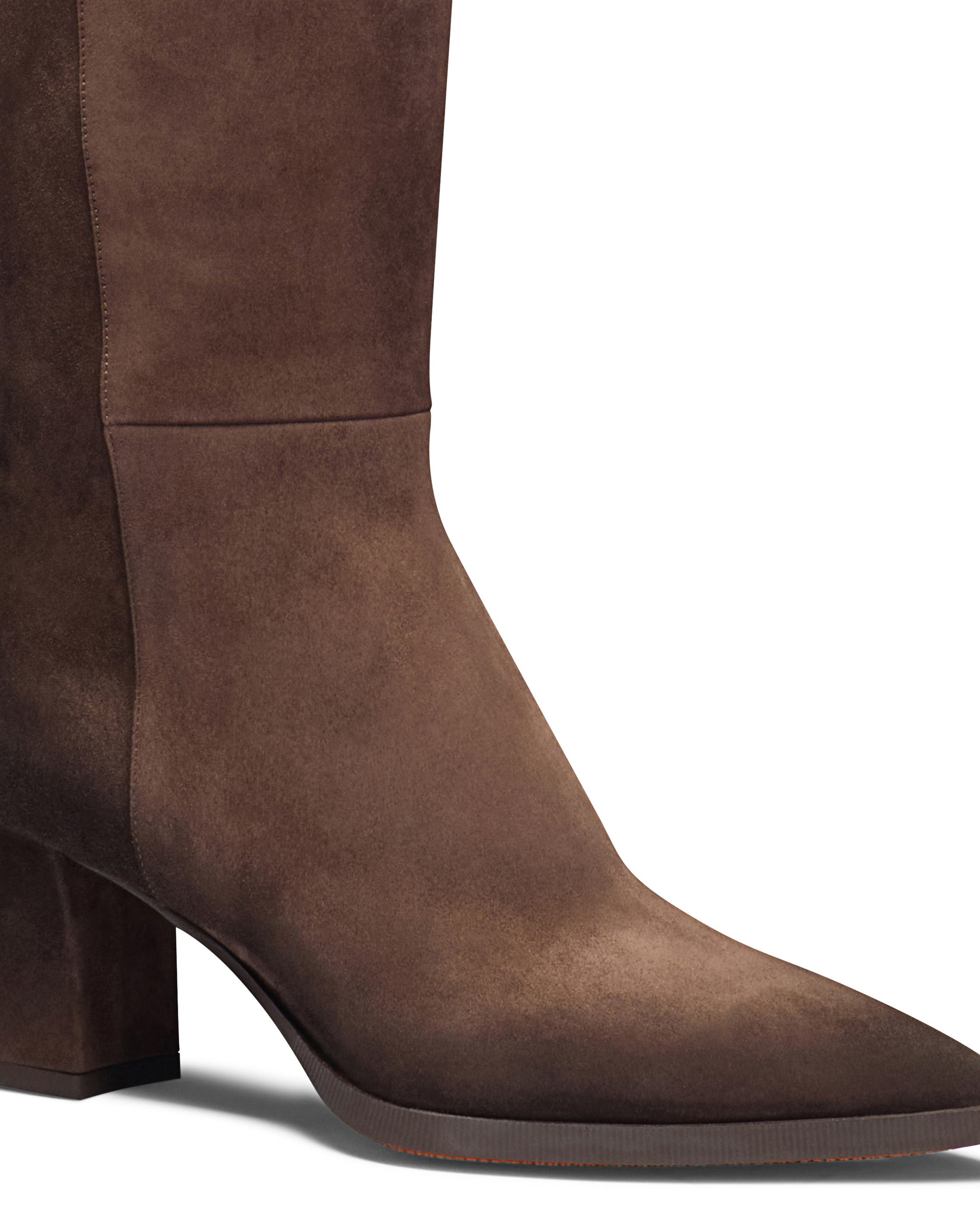 Santoni Women's Suede Mid-Heel Boot, Alternate, color, 