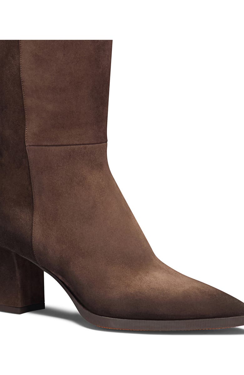 Santoni Women's Suede Mid-Heel Boot, Alternate, color,