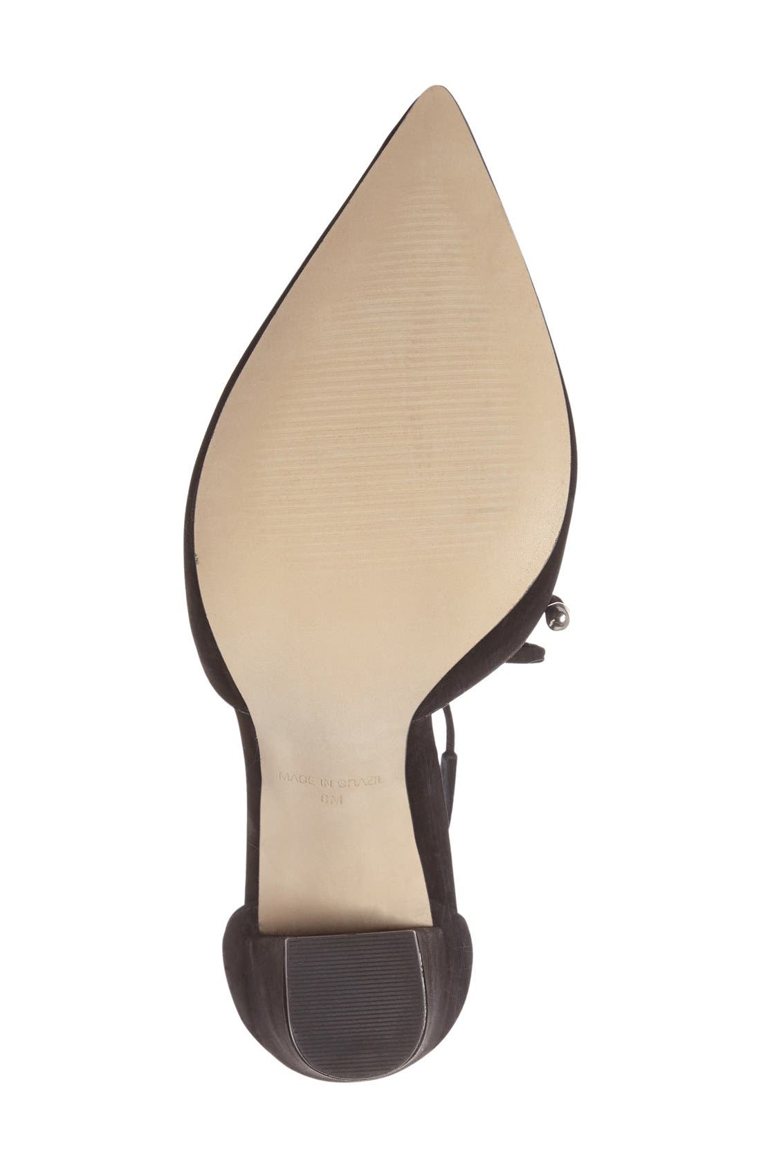 Pamperd Lace-Up Pump, Alternate, color, BLACK NUBUCK