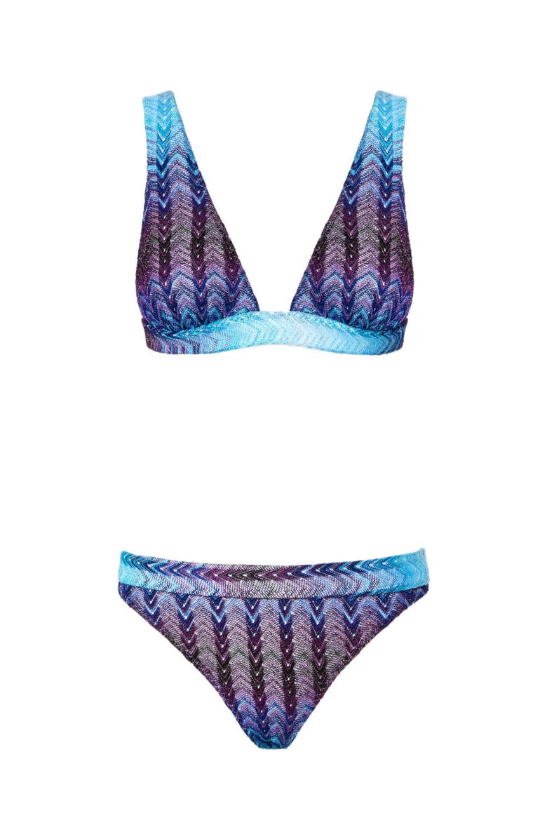 Missoni Zig Zag Pattern Bralette Bikini, Alternate, color, 
