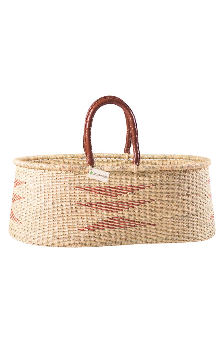Design Dua Shea Nap & Pack Basket Bassinet Set, Main, color, Natural & Puce