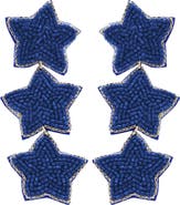 Panacea Beaded Star Linear Drop Earrings