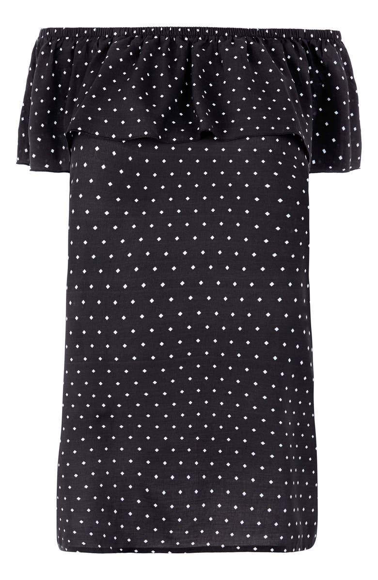 Freya Jewel Cove Diamond Print Cover-Up Dress, Alternate, color, Black
