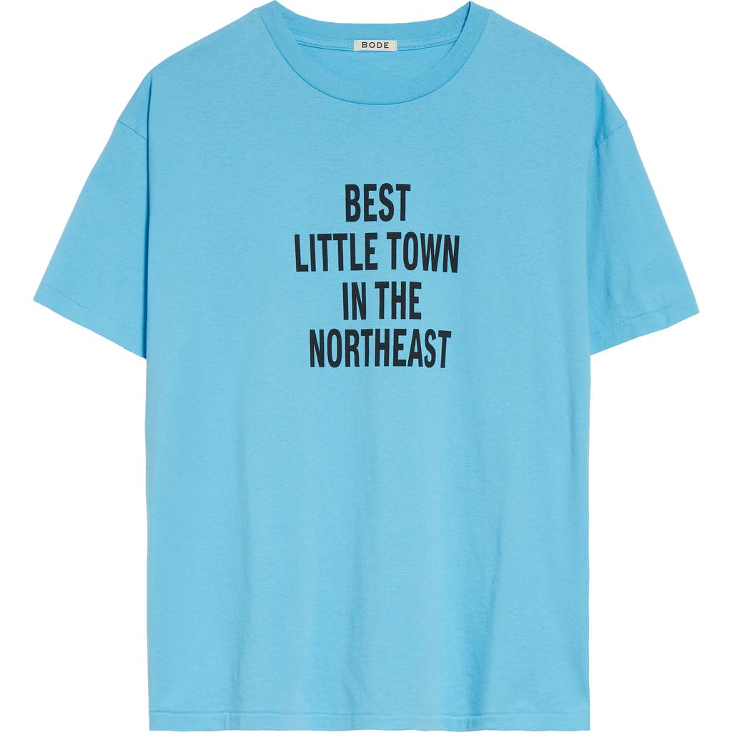 Bode Laketown Graphic T-shirt In Blue