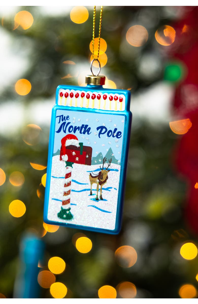 Furbish Matchbook Ornament - North Pole, Alternate, color, Blue