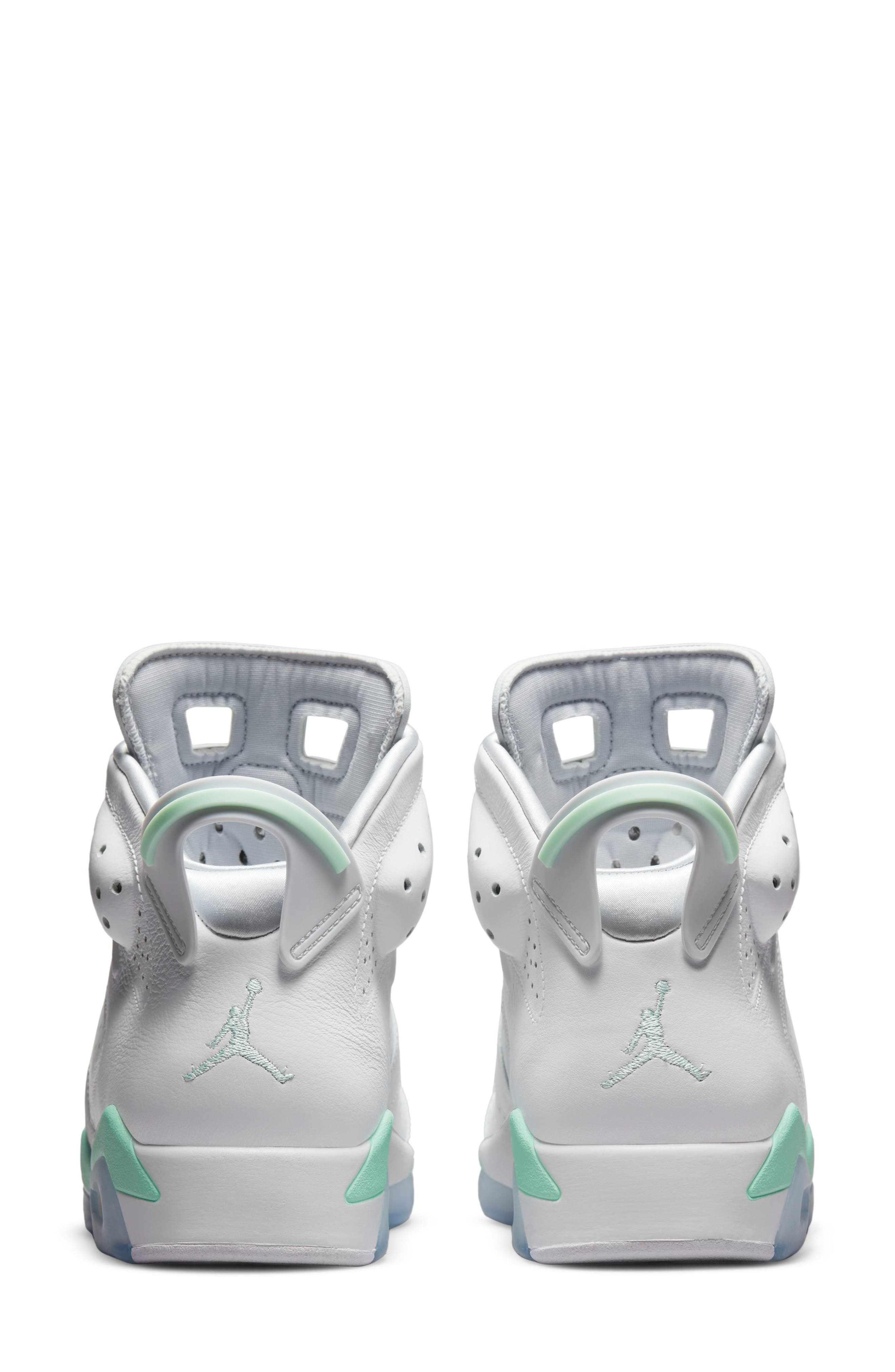 Air Jordan 6 Retro Pearl High Top Sneaker, Alternate, color, WHITE/ MINT FOAM/ BARELY GREEN