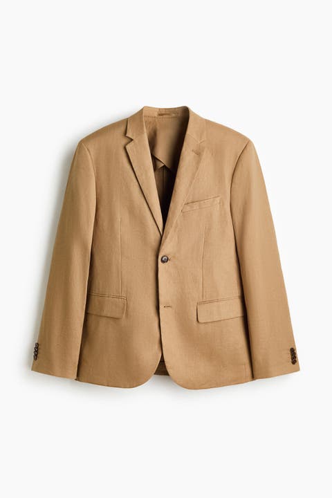 Slim Fit Linen Jacket