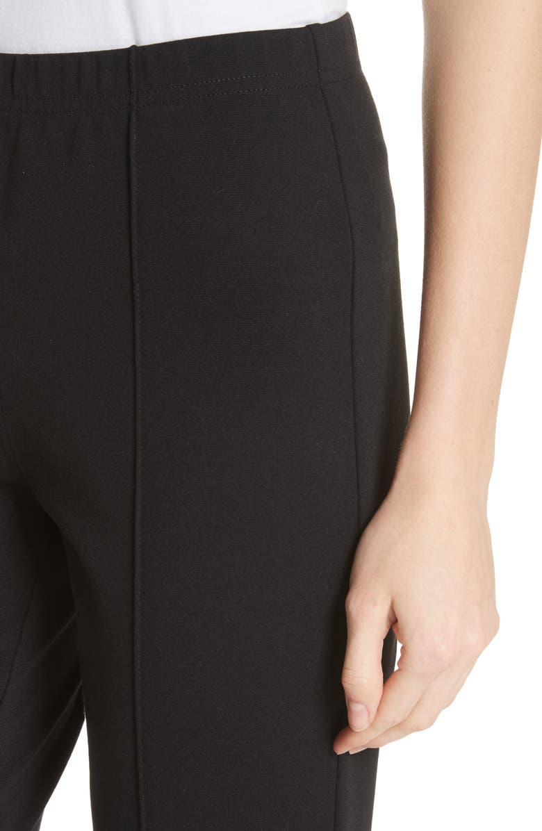 ST. JOHN Collection Ponte Knit Ankle Pants, Alternate, color, Caviar