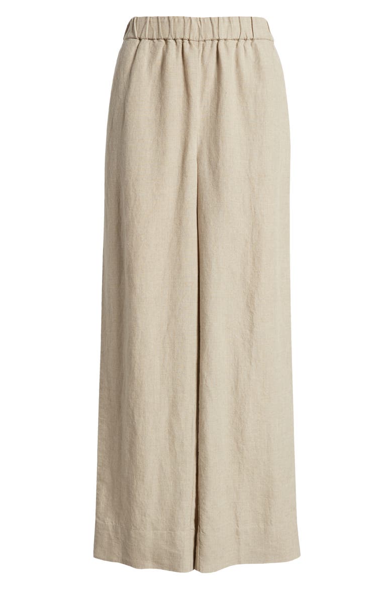 Organic Linen Wide Leg Pants, Alternate, color, UNDYED NATURAL