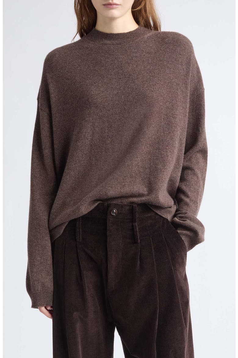 The Boxy Mockneck Cashmere Sweater, Main, color, TAUPE